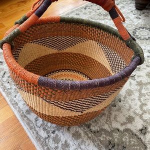Leather Handle Basket